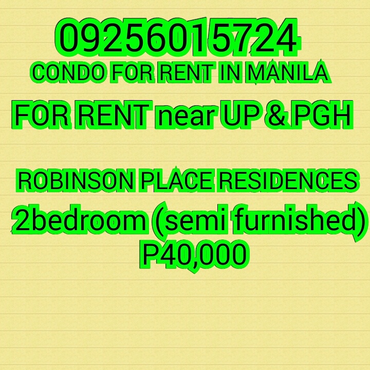 CONDO FOR RENT IN MANILA 2015
