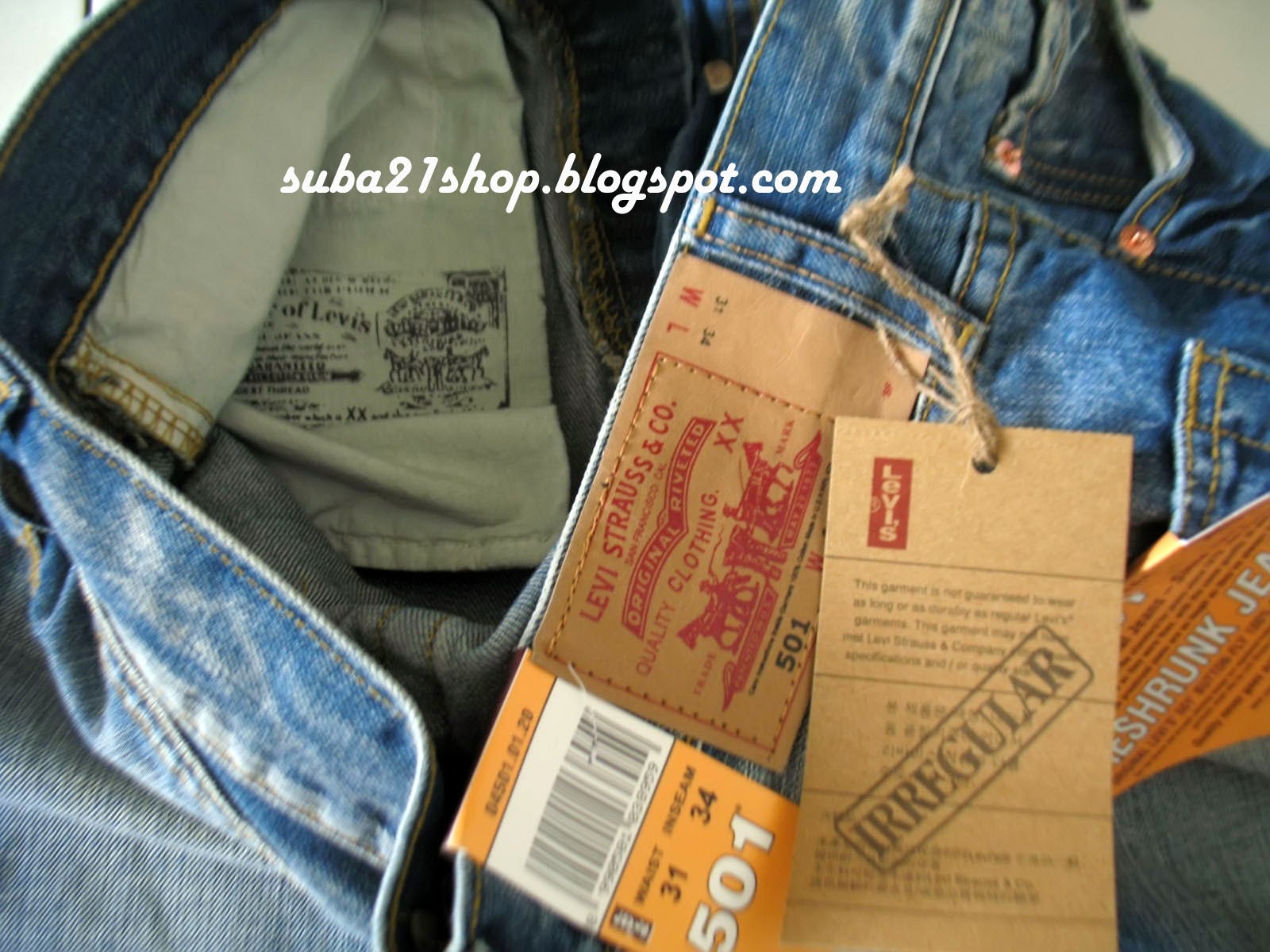 SUBA21SHOP Cara mudah membedakan celana  jeans levi s  