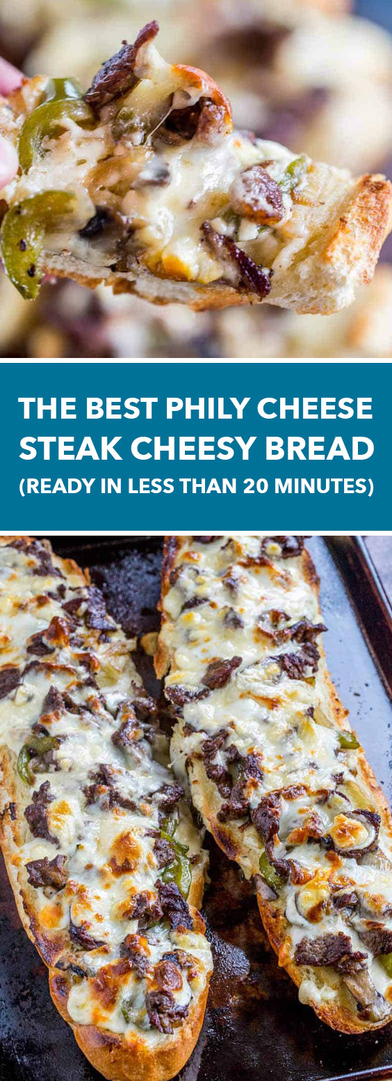 The Best Philly Cheese Steak Cheesy Bread (Ready in Less than 20 Minutes)