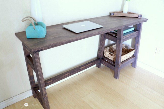 Build a DIY A-Frame Desk with the free building plans and picture tutorial at MyLove2Create