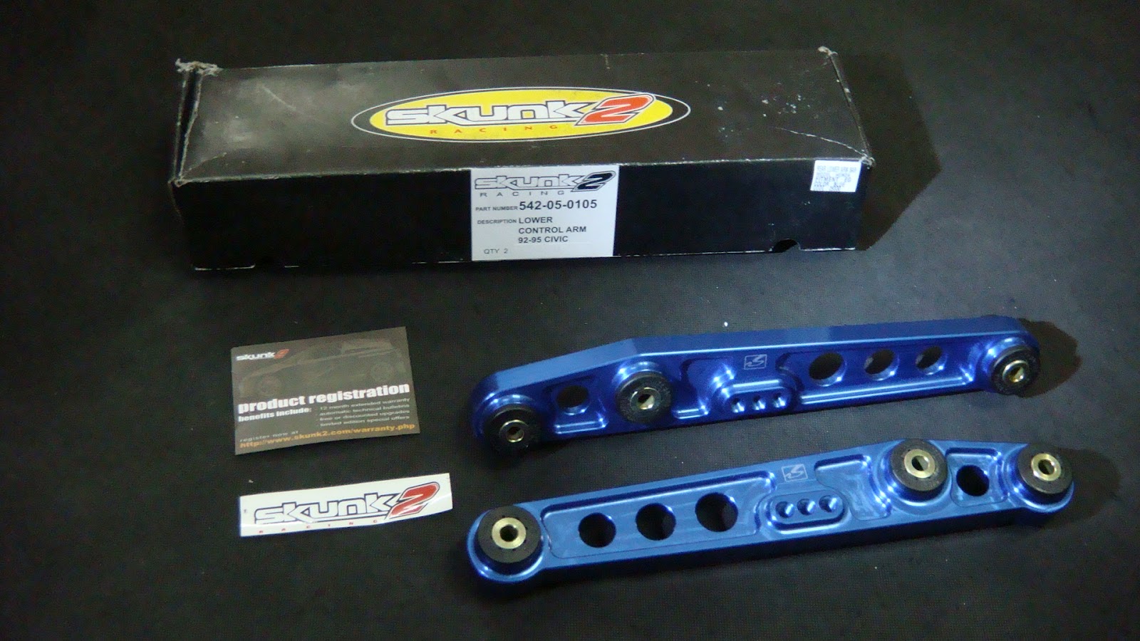 strongmanmotorsports CIVIC EG/EK/EJ REAR LOWER CONTROL ARM BLUE OR