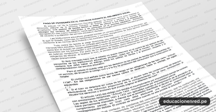 ANÁLISIS: Pago de Pensiones en Instituciones Privadas durante el aislamiento social a consecuencia de la pandemia de enfermedad por coronavirus (Fernando Gamarra Morales) ANÁLISIS: Pago de Pensiones en Instituciones Privadas durante el aislamiento social a consecuencia de la pandemia de enfermedad por coronavirus (Fernando Gamarra Morales)