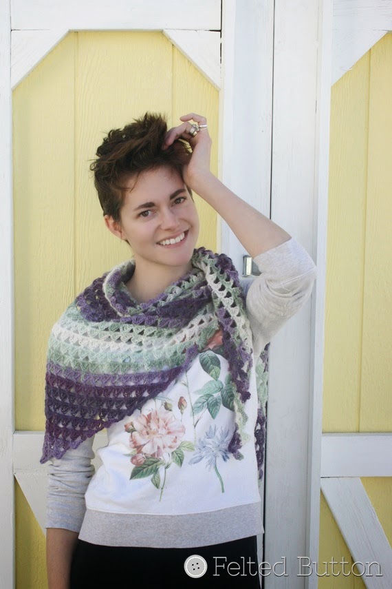Triangle of Triangles Scarf Crochet Pattern by Susan Carlson of Felted Button