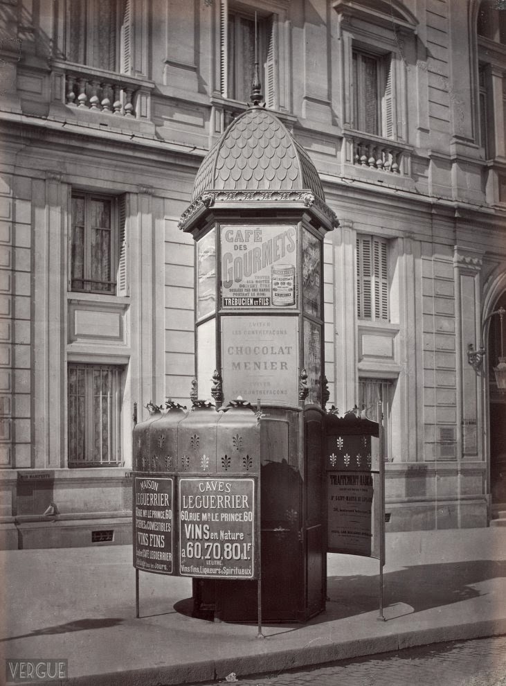 Old Photos of Public Urinals in Paris in the 19th Century vintage