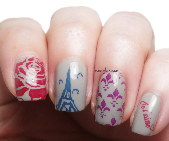 xoxoJen's stamping nail art with Creme a la Mode August Box