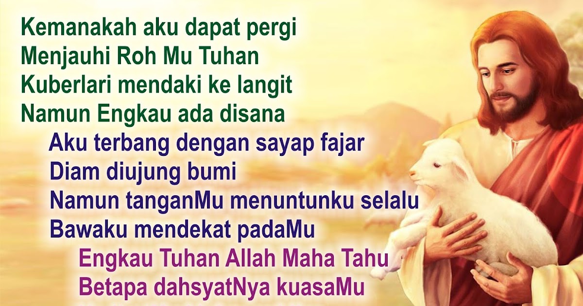 Lirik Lagu Pujian Rohani Kristen Sekolah Minggu Gereja Tuhan Yesus Engkau Tuhan Allah Maha Tahu