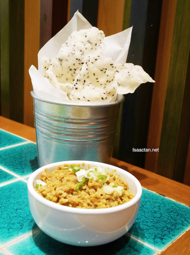 Sesame Rice Crackers with Fragrant Minced Meat & Spices Dip - RM14.90
