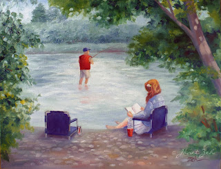 'Our River' custom oil landscape painting