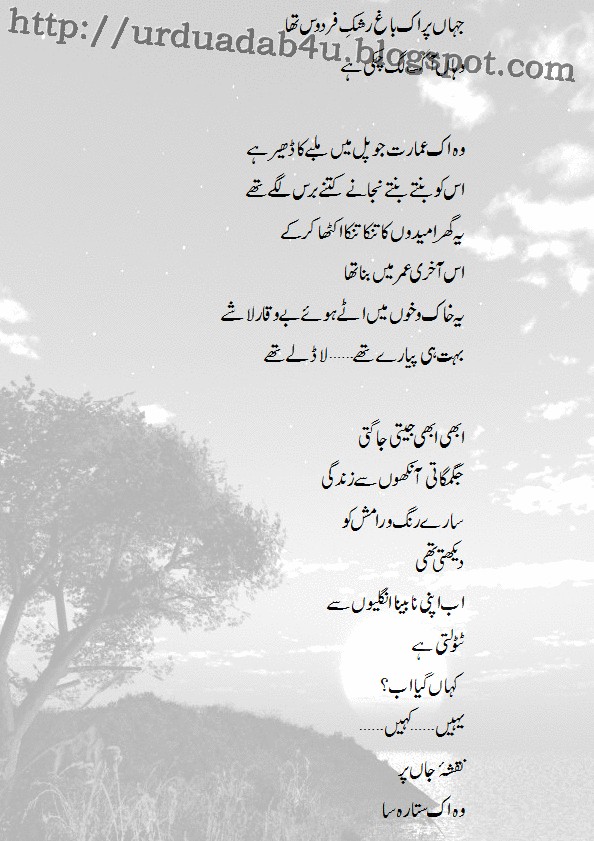 Urdu Adab Mabmari Kay Bad A Beautiful Urdu Poem By Samina Raja
