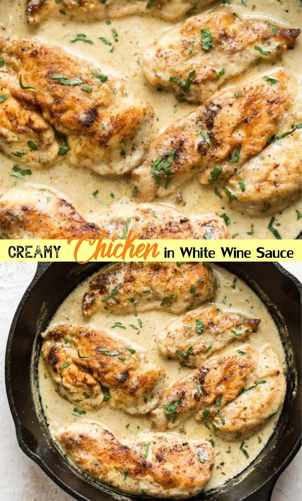 Creamy Chicken in White Wine Sauce | Extra Ordinary Food