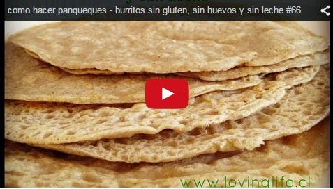 Video con receta de panqueques sin gluten