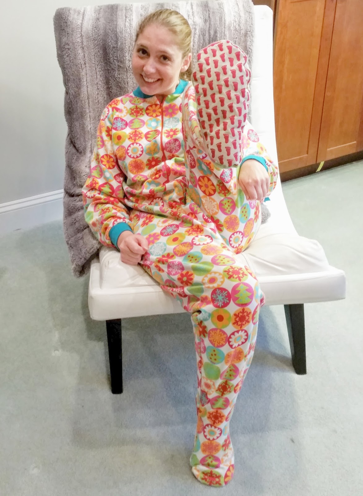 You're never too old for footie pajamas