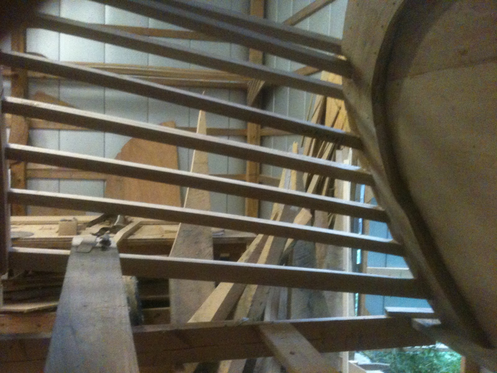 Building the Dream: A Cruising Sailboat Under Construction.: The Transom