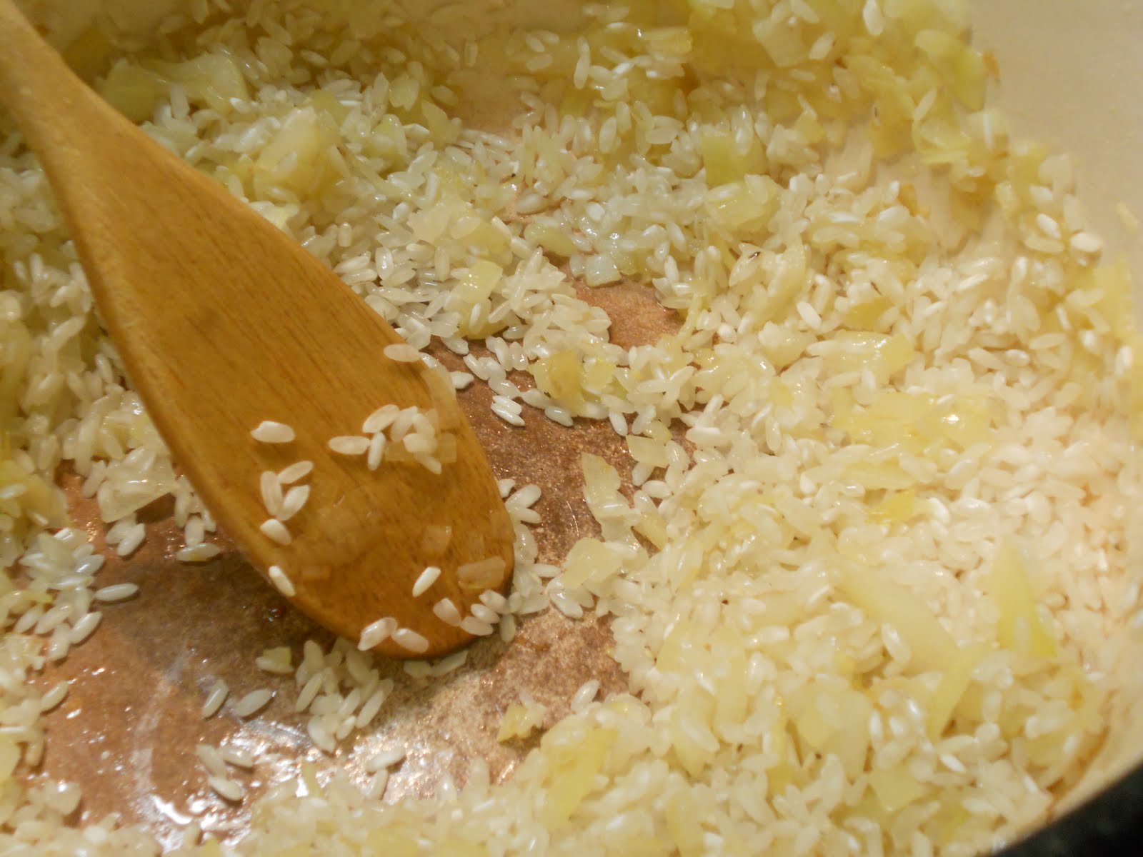 Spring Risotto with Lemon Shrimp