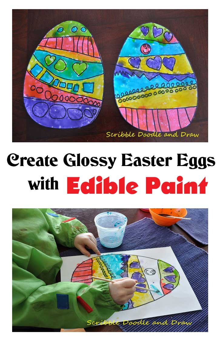 How to make edible paint to create colorful Easter egg paintings