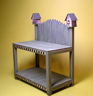 birdhouse bench woodworking plan