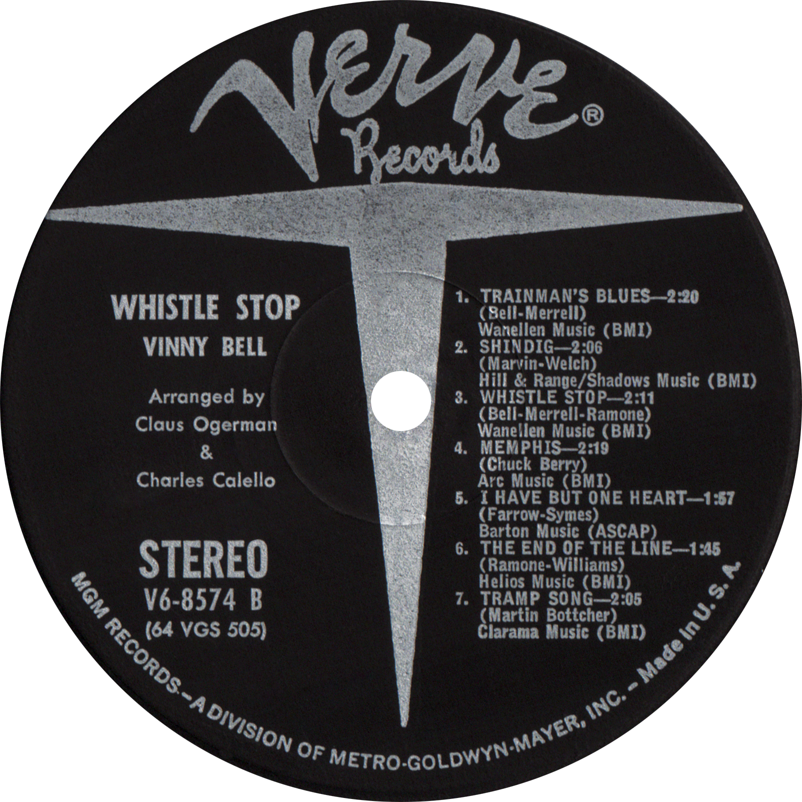 Stereo Candies VINNY BELL "WHISTLE STOP" (1964)
