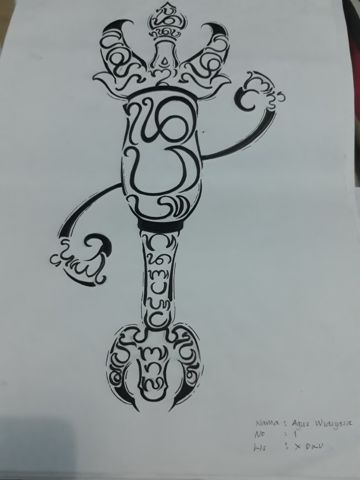 Rajegang Basa Baline KALIGRAFI AKSARA BALI