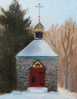 Russian Chapel, 8" x 10" Plein Air Oil