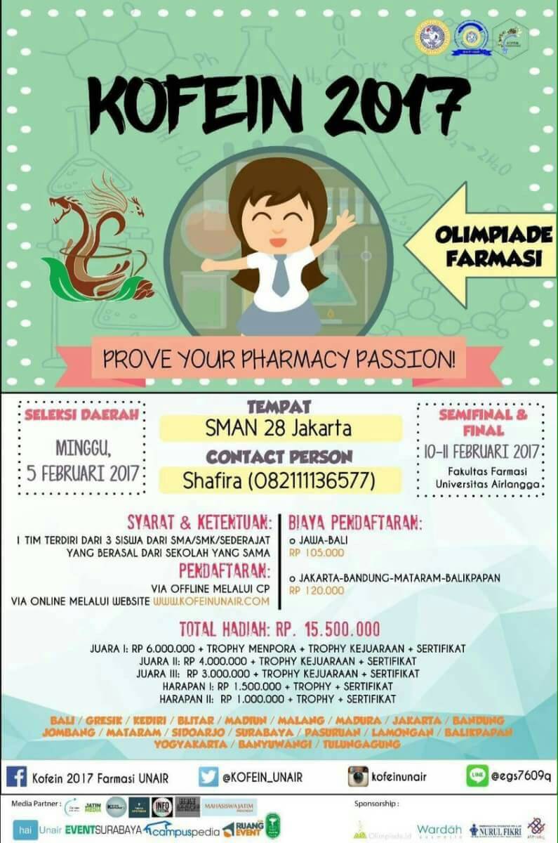 Kompetisi Farmasi Seluruh Indonesia (KOFEIN) 2017 Info