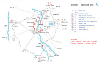 Panchkoshi yatra route, panchkoshi yatra route, पंचकोसी यात्रा मार्ग