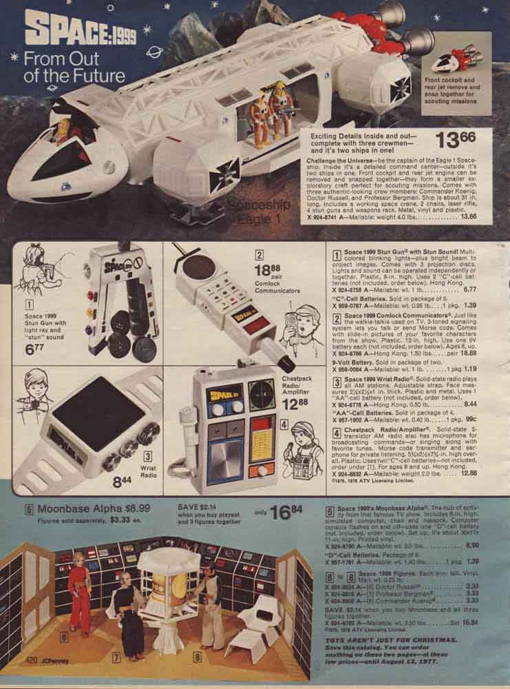 The Dork Review Space1999 1970's Sears Catalog Ad