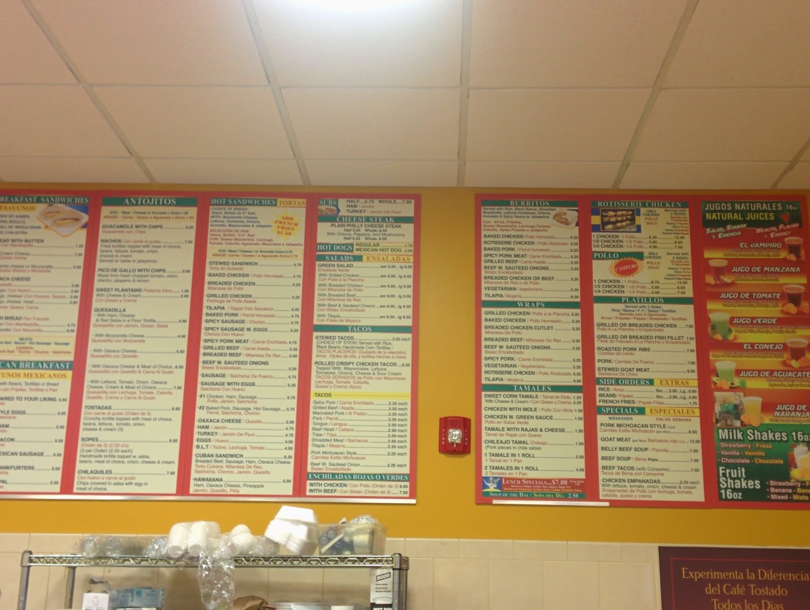 Order of the Taco Gaby’s Bakery & Deli, North Brunswick, NJ