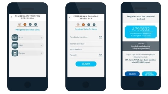 7 Langkah Cara Buka Tabungan BCA dari Rumah Pakai Applikasi Gambar 2 Pilih identitas diri dan lengkapi data eBranch BCA