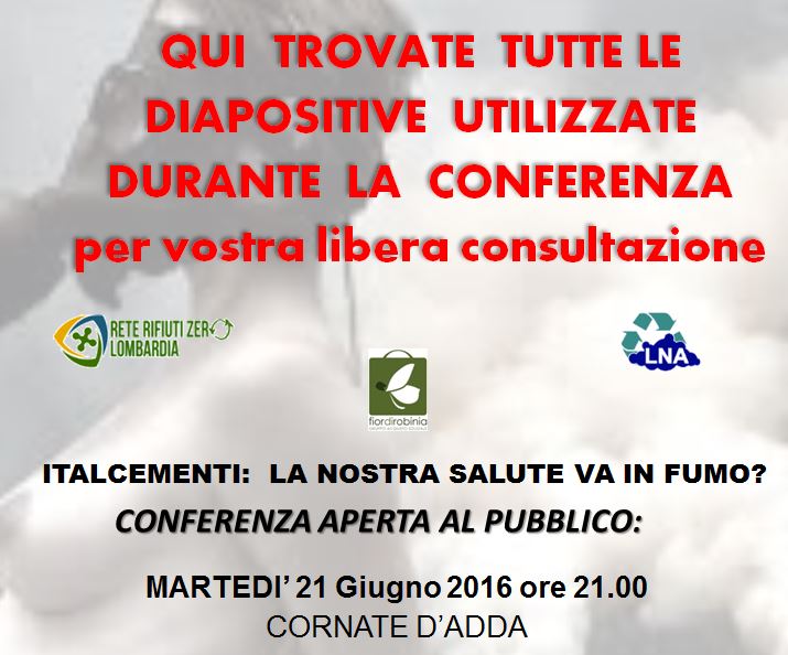 Presentazioni assemblea a Cornate d'Adda 21 Giugno 2016