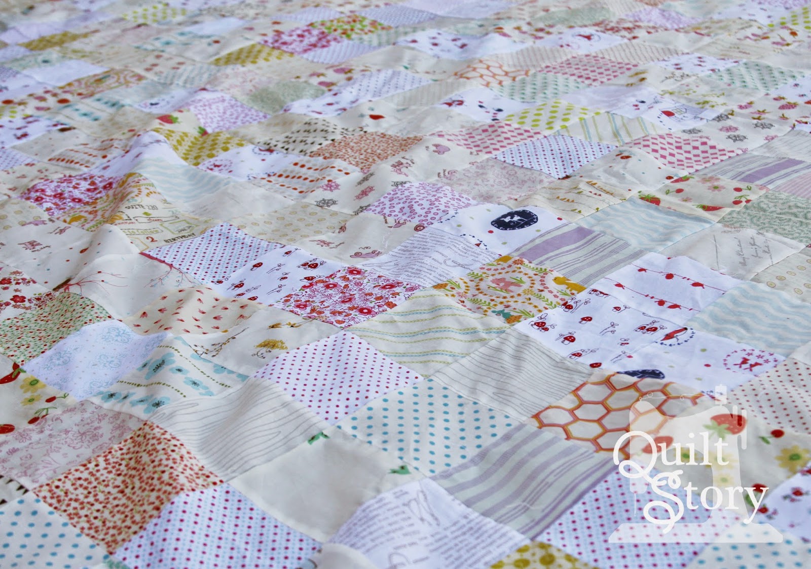 Quilt Story low volume quilt top finished!