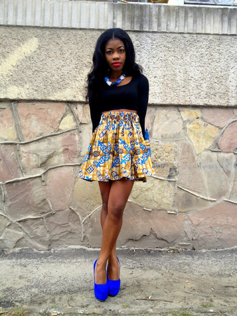 Bucandy's Fashion: CROP TOP AND SKATER SKIRT