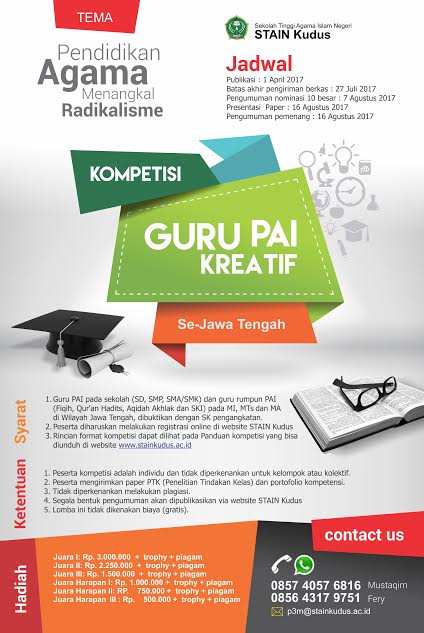 Kompetisi Guru Pai Kreatif 2017 Dari Stain Kudus Info Lomba 2021 Terbaru