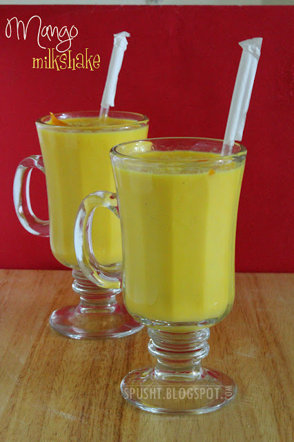 Spusht | Mango Milkshake = mango puree + milk