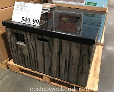 Costco 1500304 - Northwoods Gas Fire Table with Granite Top: great for any backyard or patio