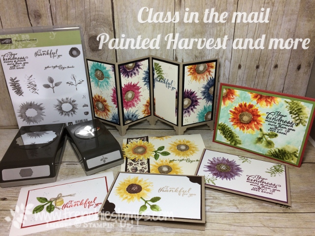Painted Harvest, Stamping Class in the mail, Stampin'Up!, Frenchie Stamps Class