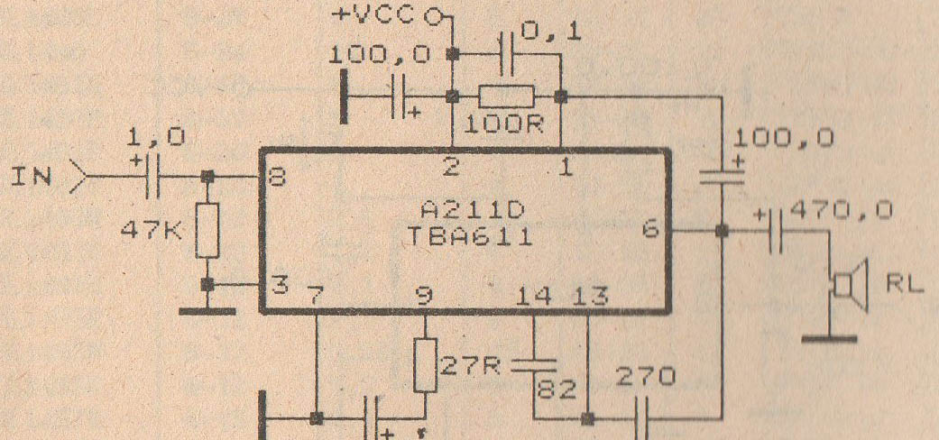 TBA611 amplifier schematic | DIY Circuit
