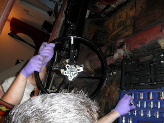 66 Mustang Restoration Project: Day 39: Removing the Steering Column
