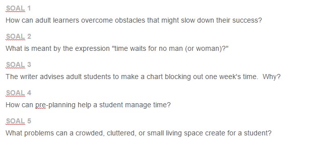 Contoh Soal Identify The Meaning In A Text About Successful Studying Asep Respati