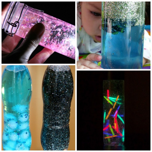 46 TOTALLY AWESOME sensory bottles for kids! WOW! I love these!