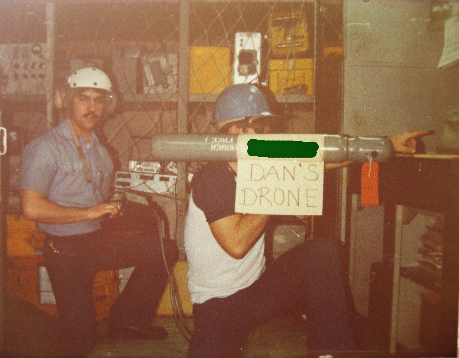 Jeff S. & Tommy Mondello aiming "Dan's Drone" towards Khadafy 1983