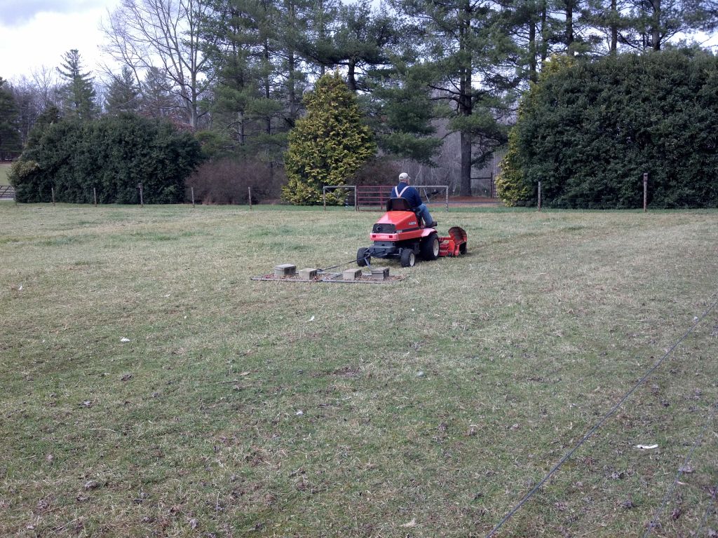 Our Tiny Farm NC in Western NC Build Your Own Drag Chain Harrow