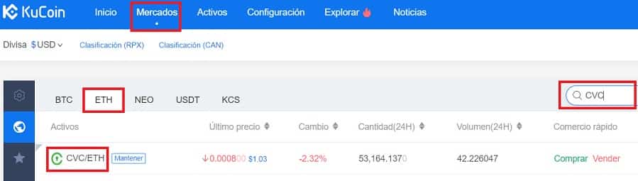 mercado intercambio CIVIC ETHEREUM cambiar bitcoin o ethereum por civic (CVC)