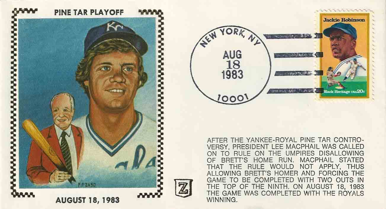 Baseball Stamps & Postmarks Brett Pine Tar Game
