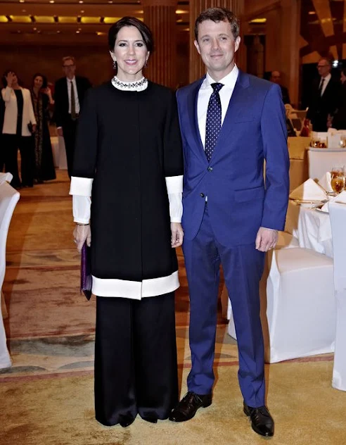 Crown Princess Mary and Crown Prince Frederik of Denmark attended a reception hosted by ambassador of Denmark in Saudi Arabia