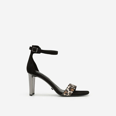 Giày Ankle Strap Phối Họa Tiết Da Báo - SDN 0643 - Màu Da Báo