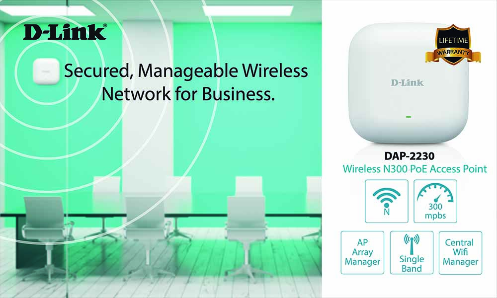 D-Link DAP-2230 Wireless N PoE Access Point D-Link DAP-2230 Wireless N PoE Access Point