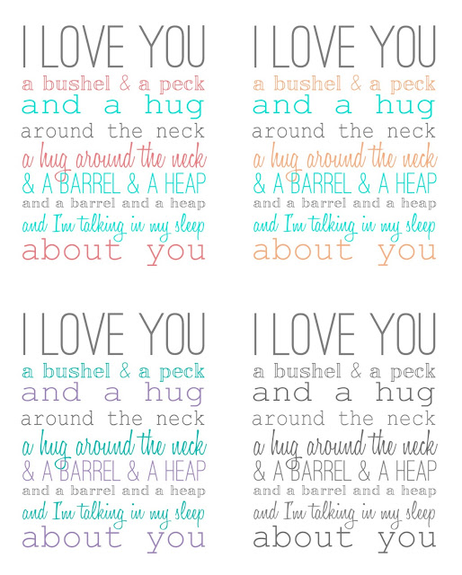 A Bushel & A Peck Printable