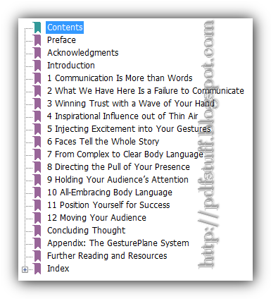 contents of winning body language book by Mark Bowden