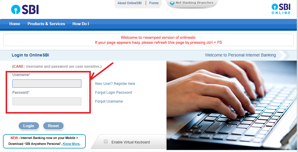 How to change / update mobile number in SBI online Letter Formats and