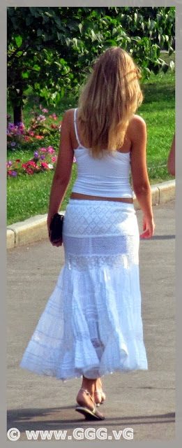Summer outfit with white skirt
